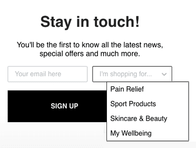 suscripción segmentada por correo electrónico