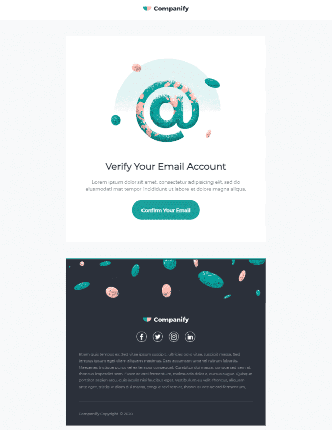 verify your email message template